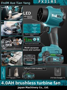 FndMx | Blowing & Suction Powerful Fan Lithium Battery