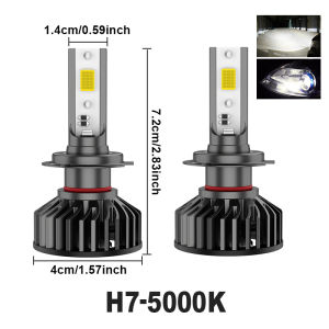 DualvisionH7 LED H11 H4 Hi/Lo H8 HB3 HB4 9005 9006 Car Headlight Bulbs 5000K 6000K COB Car Lights 50000LM 500W 12V Turbo Fan