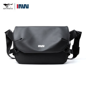 SEPTWOLVES กระเป๋าส่งเอกสารสำหรับผู้ชายกันน้ำแฟชั่น11 "ช่องใส่ Ipad กระเป๋าสะพายพาดลำตัวสำหรับผู้ชาย Slingbag สำหรับทำงานสำนักงานนอกบ้านไรเดอร์ถนนสบายๆ