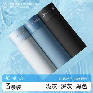 Hengyuanxiang Men Underwear Summer Seamless Cool Feeling Thin Antibacterial Crotch Ice Silk Boxer Boys Boxer Shorts