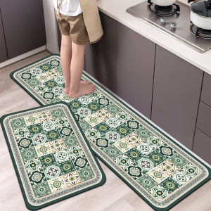 VIKAMA 1PC/2PC Crystal Velvet Kitchen Carpet Bathroom Absorbent Mats Toilet Entrance Floor Mats Door Rug Home Decoration