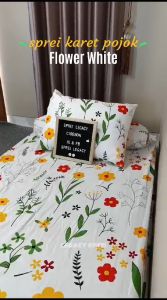 Sprei Set Motif Bunga Series Uk 90x200 dan 120x200 Anti Luntur Bahan Katun Polymicro