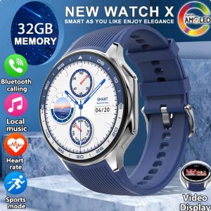 OPPO Watch X Bluetooth Call Smartwatch AMOLED HD Waterproof Mens Sports Watch 3D Visual Surround 4GB RAM Video Playback Watch