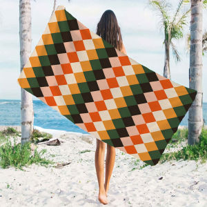 autumn argyle Quick Drying Microfiber Beach Towel Lightweight for Swimming Camping Yoga - Bath Towel
