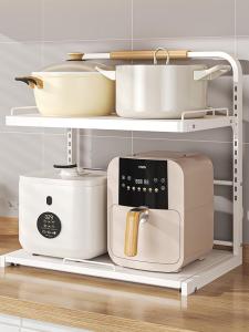 Kitchen Countertop Microwave Oven Rack Sliding Drawer Style Baking Oven Shelf Adjustable Rice Cooker Multi-layer Storage Shelf