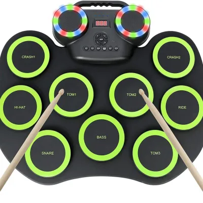 TUOMIU | Bluetooth Portable Electronic Drum Set for Beginners