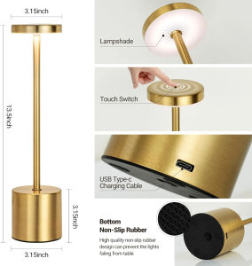 LED Night Light USB Rechargeable Touch-sensitive Light Tir-colors Desk Lamp I-shaped Desktop Nightlight 1
