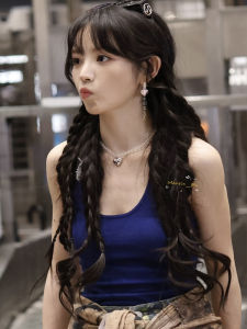 Áo Ba Lỗ Không Tay Màu Xanh Tím Brandy American Bé Gái Áo Thun Cotton Ôm Vừa Vặn Có Đệm Ngực Cho Nữ Mùa Hè 2025