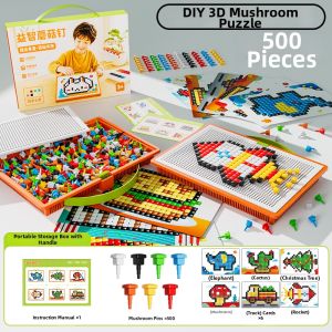 BABYSHOME | Educational 3D Puzzle Construction Toys for Children Aged 3-6 Large Particles