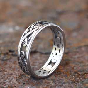 Vintage Celtic Knot Stainless Steel Viking Rings Fashion Openwork Nordic Ring For Men Biker Amulet Jewelry Gift