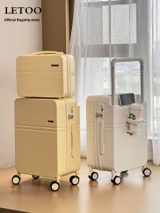 New Womens Wide Handle Travel Suitcase with Password Lock 20in