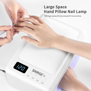 72W UV LED Nail Lamp Professional 2-in-1 Large UV Nail Light Curing Nail Dryer with Nail Arm Rest for Nail Art Salon Use