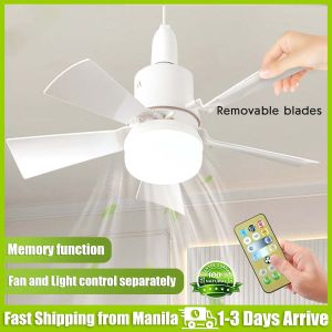 Celling Fan with Light and Remote Silent Chandelier with Ceiling Fan for Living room Bedroom Dining Kitchen Garage Modern Design Electric Fan Inverter Socket Ceiling Fan Flower Fan Light E27 30W 4h Timing Memory Function 3000K-6500K 5 Blades
