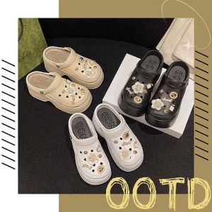 QDshop นำเทรนด์ รองเท้าแตะแฟชั่นแบบสวมหัวโต พื้นหนา เสริมความสูงให้กับสาวๆตัวเล็กตัวน้อย 5สีสันให้เลือก เบาใส่สบาย  ของดี บอกเลยไม่ซื้อพลาดมาก