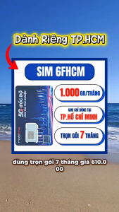 SIM 5G MOBIFONE Trọn Gói 14 Tháng - Tặng Data 1000GB/Tháng - Chuyên Phát Wifi - Chỉ Dùng Tại Hà Nội Hoặc Hồ Chí Minh | 6FHN 6FHCM 12FHN 12FHCM - FREESHIP - CHƯA KÍCH HOẠT