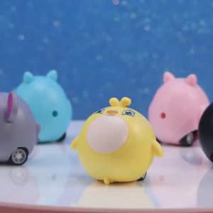 [Choo Choo Toy] Cartoon Animal Pull Back Toy Car Fall Resistant Inertial Pull Back Car Classic Toy 回力小动物汽车 Mainan Mini - BT276