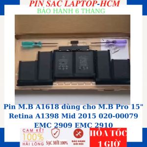 Pin M.B A1618 dùng cho M.B Pro 15" Retina A1398 Mid 2015 020-00079 EMC 2909 EMC 2910
