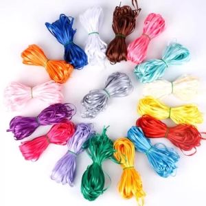 (10meters/lot) 1/8"(3mm) Single Face Satin Ribbon Webbing Decoration Gift  Baby Shower Birthday Party Wedding Wrapping Ribbons