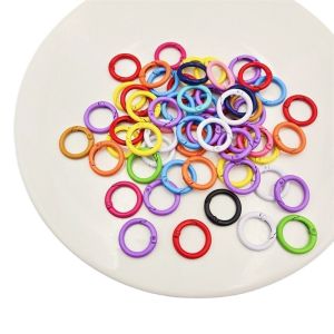 Kim Loại Nướng Sơn Nhiều Màu Sắc Móc Khóa Mùa Xuân Mở Vòng Tròn Móc Điện Thoại Di Động Tự Làm Phụ Kiện Trang Sức 20 Mm Phụ Kiện Thời Trang