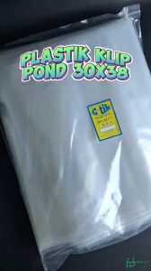 Plastik Klip Pond 30x38 (isi 100pcs) Bening / Packing Baju Oval Jinjing Kaos Seal Zip Lock Cetik