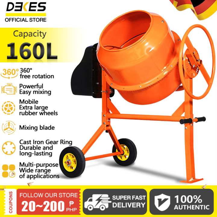 DEKES 160L Electric Concrete Mixer Saturn Half bagger Concrete / Cement