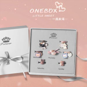 Sweet Shell Hair Ties Couple Set Girls Hair Accessories Gift Box Cute Elastic Hair Bands for Children Women Daily Use