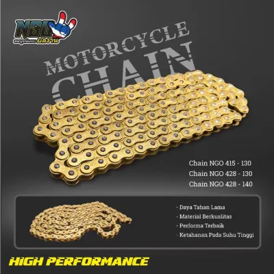 Rantai Motor NGO 428H 415H 130L Gold - Universal Bebek Sport - Kuat & Anti Karat - MX Jupiter Z Satria FU Supra RX King Tiger GL Megapro