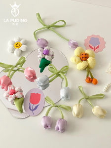 Creative DIY Tulip Flower Bouquet with Butterfly Knot Handmade Gift Material Floral Art Packaging Supplies from Pukting
