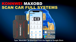 ผลิตภัณฑ์ใหม่ล่าสุด KONNWEI MAXOBD เครื่องสแกนระบบครบชุด รุ่นบลูทูธ 5.0 มาพร้อมแอปภาษาอังกฤษฟรี ใช้ได้กับอุปกรณ์ Android และ iOS เป็นเครื่องมือวิเคราะห์รถยนต์