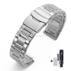 20/22mm/24mm Stainless Steel Strap for Rolex for Seiko Curved End Flat Warch Band Sport Bracelet Universal Replacement Wristband