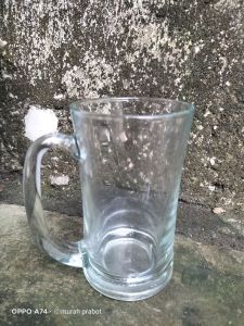 news!!!/gelas kaca tebal/GELAS TEH KACA/GELAS GAGANG BENING(1pcs)