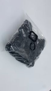 50PCS/SET Black Aluminum Alloy Square Mountain Buckle Luggage Hanging Buckle Flat Safety Key Buckle