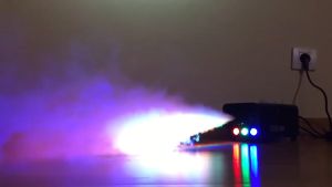 COD Cepat Sistem Fogger Panggung Stage Machine Ejector Warna Warni Lampu Sorot / Mesin Pembuat Kabut Asap Untuk Panggung Konser Dekorasi RGB LED 500W