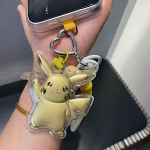 Bandai | 2026 New Pikachu Keychain Phone Strap Cute Cartoon Phone Lanyard Gift for Friends and Collectibles