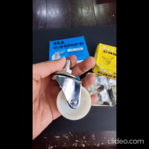 Nylon wheels castors (2 inches / 50mm) 4 pcs/box type swivel fixed rigid brake screw type stem