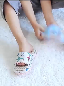 <Factory direct>cartoon print Childrens linen cloth art slipper indoor slippers for kids boys and girls