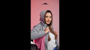 Jaket motor parasut wanita RAPID ALEXA parasit hoodie terbaru jacket motor cewe waterproof dan antiangin