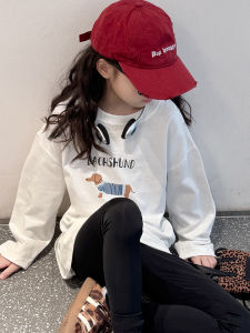 BUBBLECHICKEN | White Long Sleeve T-Shirt for Girls
