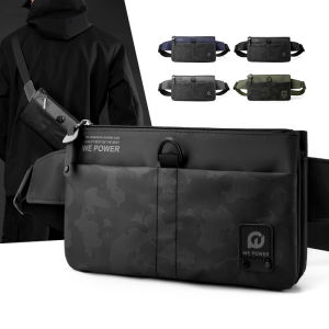 Ultra-light Hong Kong Style Mens Sports Waist Bag Phone Bag Trendy Casual Chest Bag Crossbody Waterproof Outdoor Bag