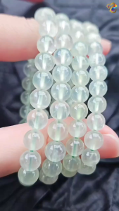 Collection Grade Prehnite Bracelet (Single / 3 Rounds)