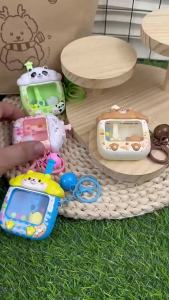 2Pcs New Fun Mini Claw Machine Keychain Cartoon Decompression Creative Bag Pendant Keyring Student Couple School Teacher Gift