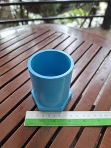 ต่อตรงเกลียวใน 2 นิ้ว (55) สีฟ้าPVC แพค 10 ตัว สีสวย ถูกและดี โรงงานมาขายเอง