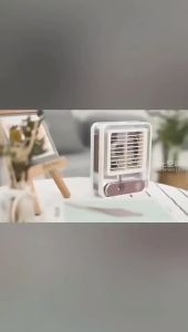 Quạt Hơi Nước Mini Để Bàn - Quạt Phun Sương Sạc Tích Điện Trong Suốt 3 Cấp Độ Gió  Cảm Ứng NANO