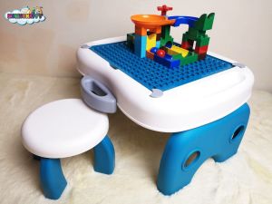 BRICKS TABLE TROLLEY CASE (with 50 pieces blocks toys)