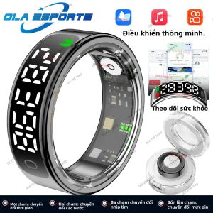 Nhẫn Thông Minh Dành Cho Nam Nữ Với Màn Hình LED Theo Dõi Nhịp Tim & Oxy Máu Chống Nước 5ATM Nhiều Chế Độ Thể Thao Dành Cho Android