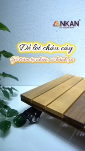 Đế Lót Chậu Trồng Cây Bằng Gỗ Có Bánh Xe Đa Dụng Di Chuyển Chậu Nặng Dễ Dàng Tải Trọng 120Kg