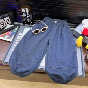 Loose Casual Childrens Pants Autumn Splicing Trousers Boys Loose Korean Version Lantern Pants Girls Jeans Commute Style