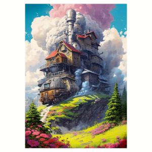 Fantasy Castle 5D Diamond Mosaic Anime Full Round/Square DIY Diamond Painting Complete Kit Home Decoration Frameless