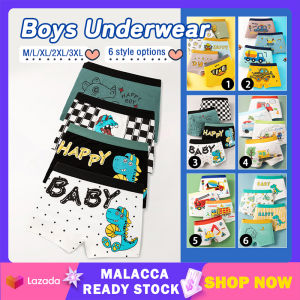 4 Pcs Childrens Underwear for Boys 3-12Years Cartoon Dinosaur Design Cotton Summer Breathable Kids Boxer Briefs Underpants