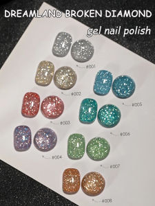 1pcs WS Spring Summer Nails Hot Selling Super Flash Red Pink Blue Diamond Gel High-density Colorful Reflective Gel Nail Polish